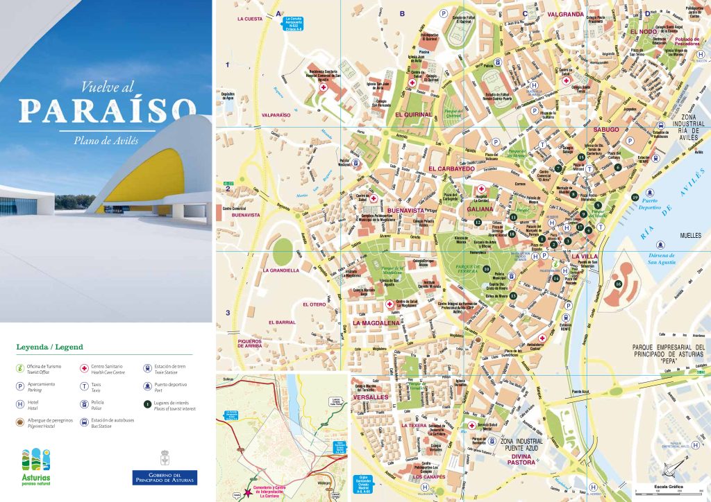 Callejero turístico de Avilés.