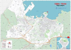 Mapa de la ciudad de Gijón
