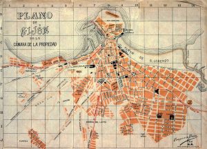 Plano de Gijón de 1912