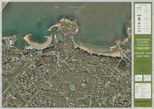 Ortomapa del centro de Gijón.