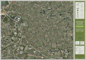 Ortomapa del este de Gijón.