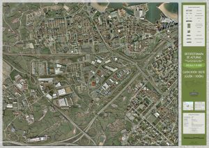 Ortomapa del oeste de Gijón.