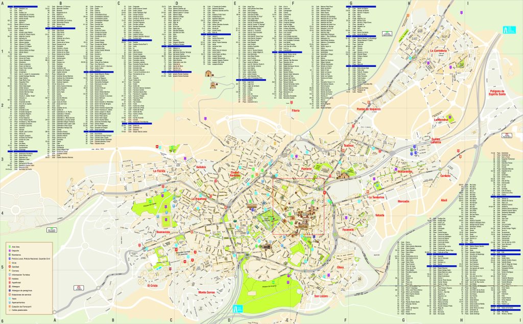 Mapa de la ciudad de Oviedo.