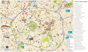 Mapa turístico de la ciudad de Oviedo