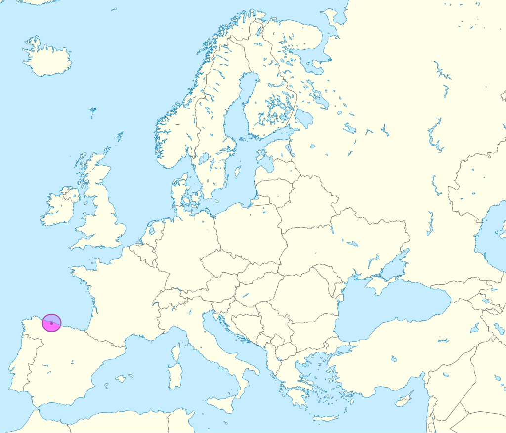 Mapa de ubicación de Oviedo.