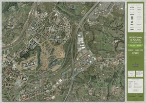 Ortomapa del este de Oviedo.