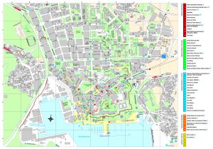 Mapa turístico de la ciudad de Cartagena (España)