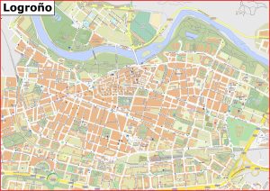Mapa de la ciudad de Logroño (España)