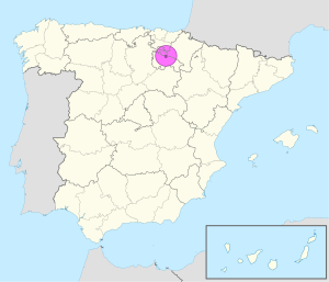 Mapa de ubicación de Logroño en España. Mapa de ubicación de Logroño en España.