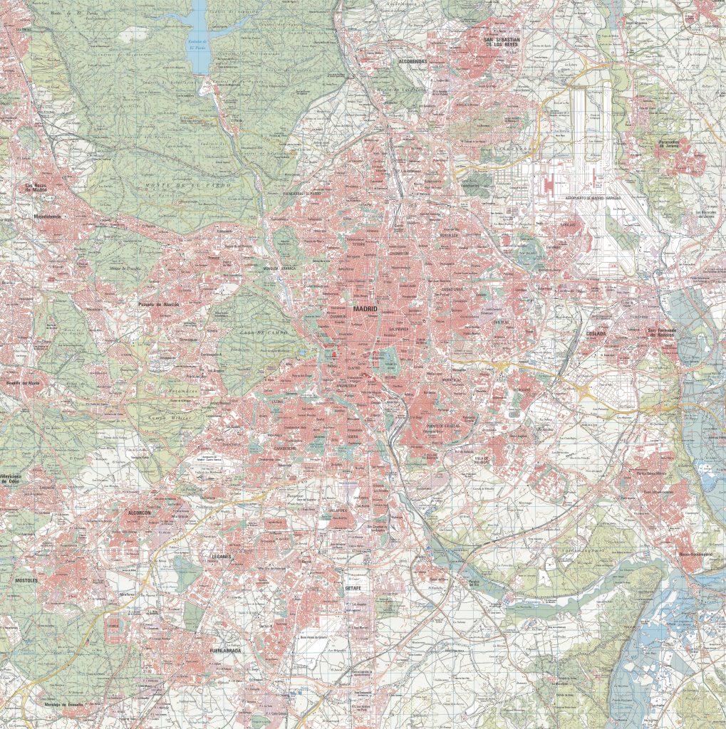 Mapa de la ciudad de Madrid.