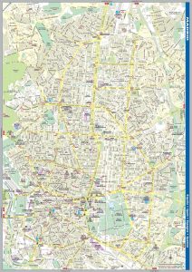 Plano de la ciudad de Madrid, España.