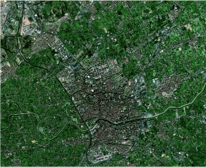 Vista satelital de la ciudad de Murcia desde QuickBird 2003.