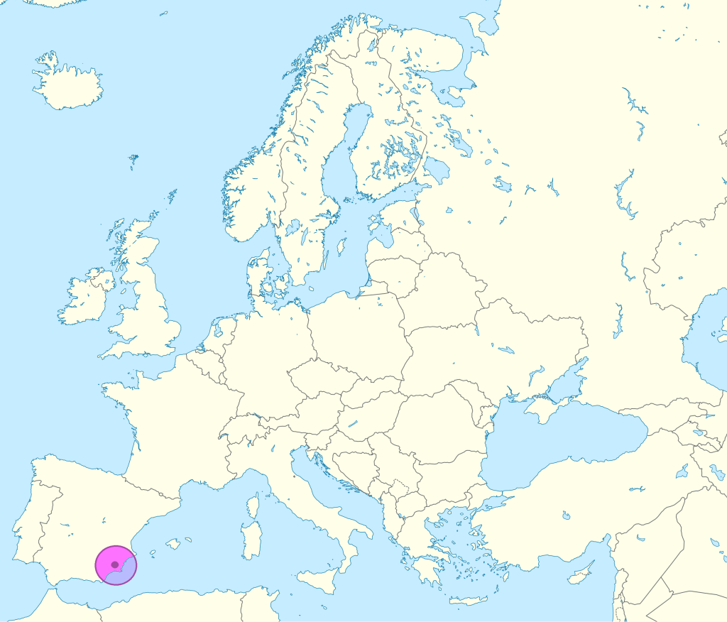 Mapa de ubicación de Murcia.