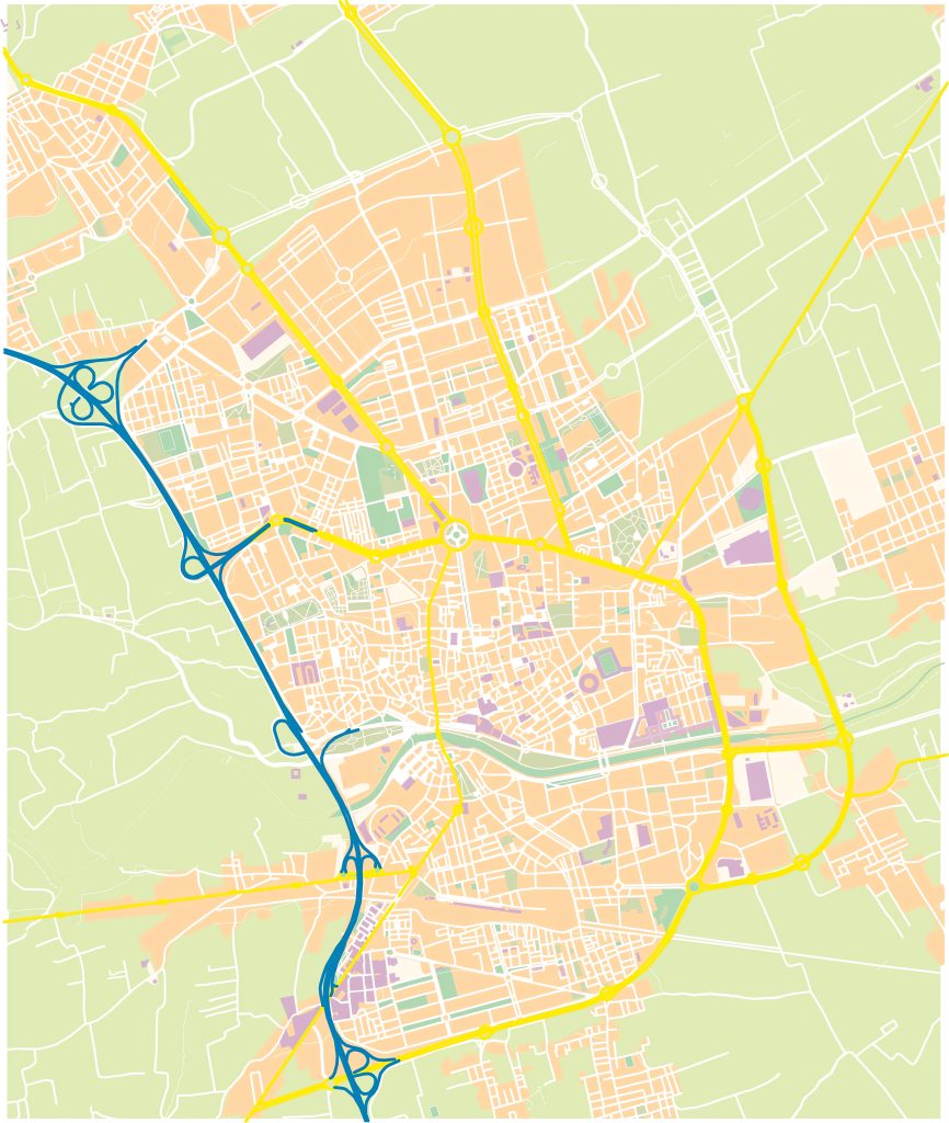 Mapa mudo de Murcia.