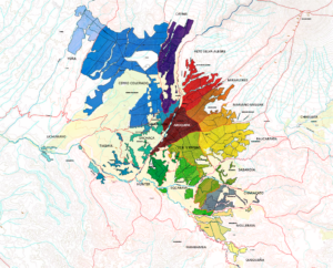 Mapa del área metropolitana de Arequipa.