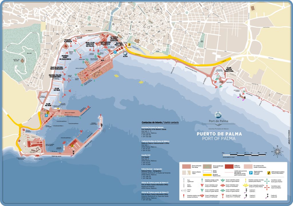 Plano del Puerto de Palma de Mallorca.