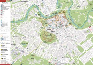 Plano turístico de Pamplona