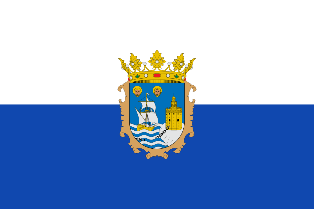 Bandera de la ciudad de Santander.