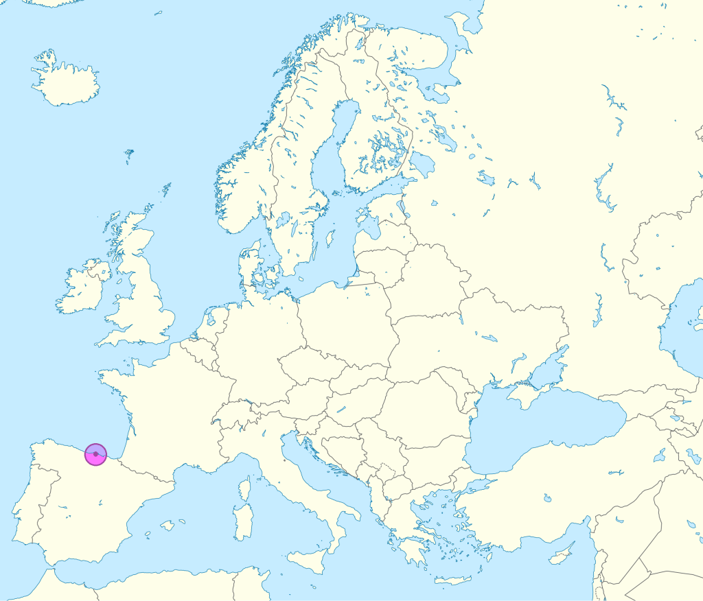 Mapa de ubicación de Santander.