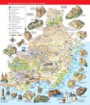 Mapa turístico de la provincia de Almería