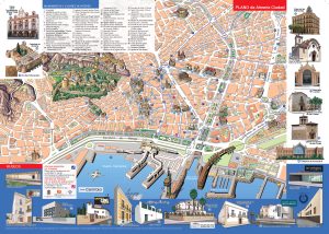 Plano turístico de la ciudad de Almería