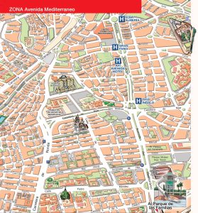 Zona de Avenida del Mediterráneo, ciudad de Almería.