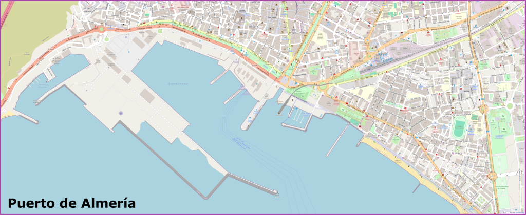 Plano del Puerto de Almería.