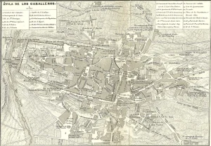 Mapa de la ciudad de Ávila, 1864
