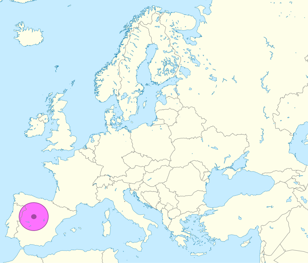 Mapa de ubicación de Ávila.