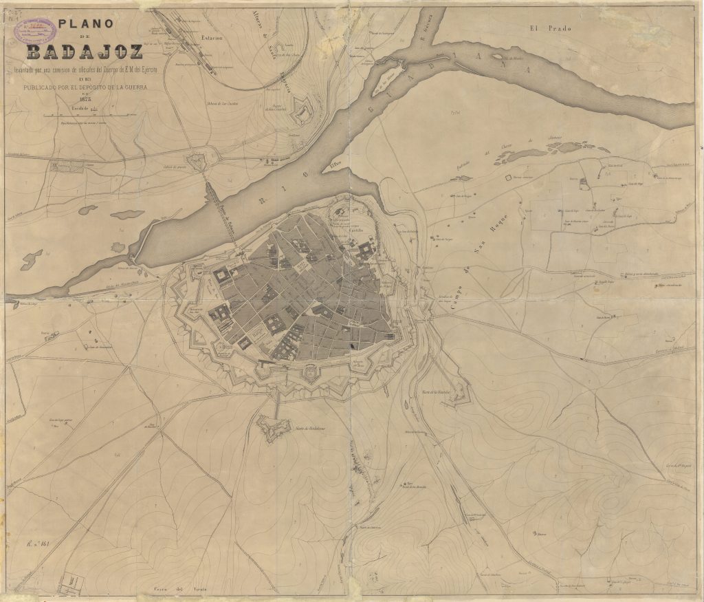 Plano de Badajoz 1873.