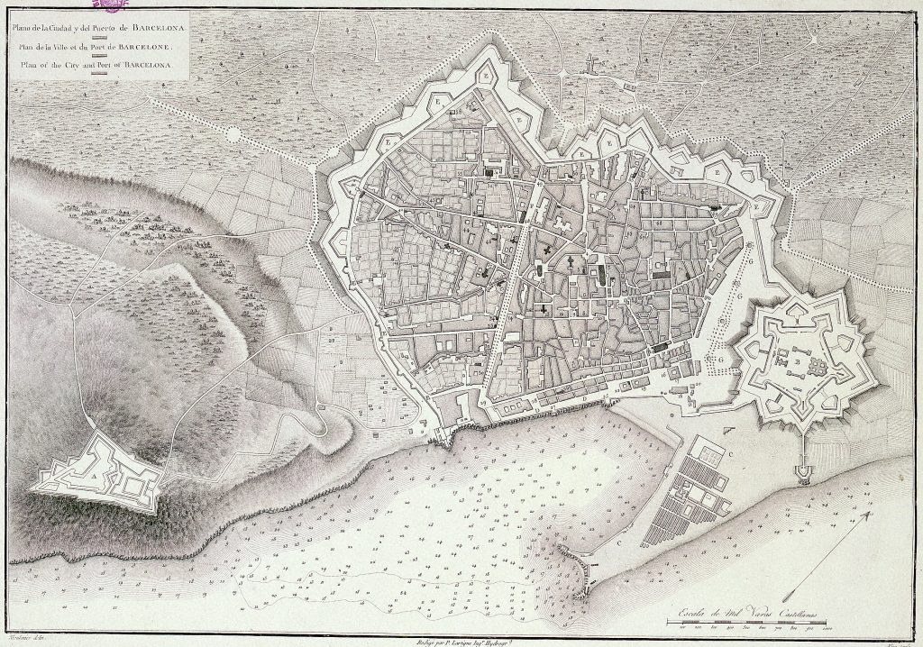 Plano de Barcelona (circa 1806).