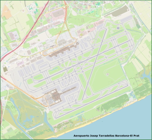 Plano del Aeropuerto Josep Tarradellas Barcelona-El Prat