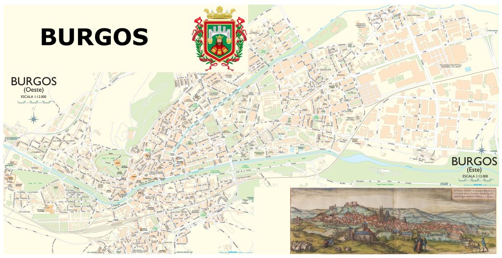 Mapa de la ciudad de Burgos.