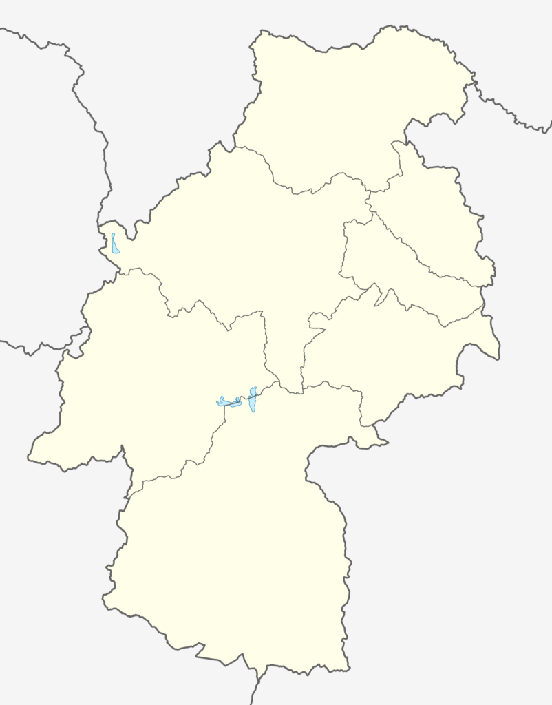 Mapa en blanco del departamento de Huancavelica.