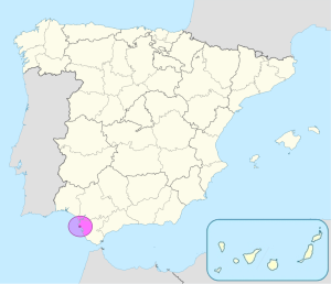 Mapa de ubicación de Rota. Mapa de ubicación de Rota.