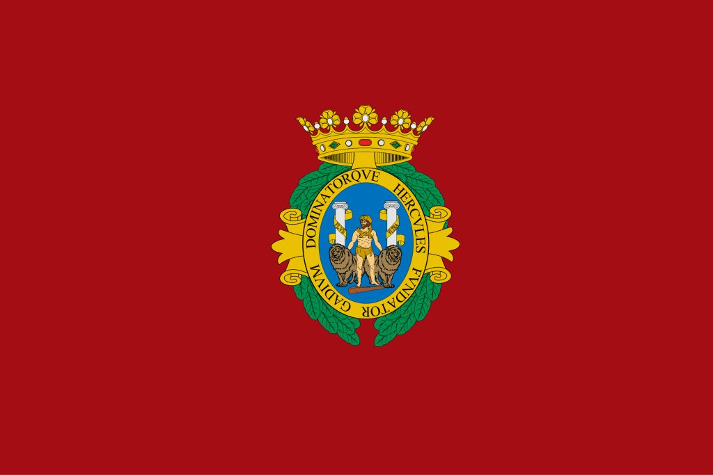 Bandera de la ciudad de Cádiz.