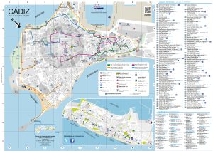 Plano turístico de la ciudad de Cádiz