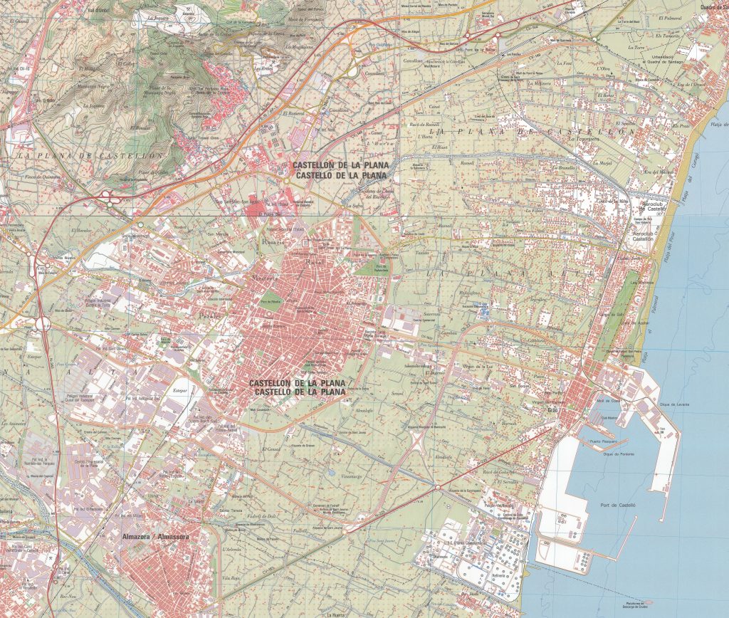 Mapa de Castellón de la Plana.