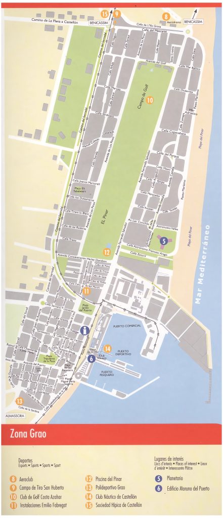 Plano del Grao de Castellón.