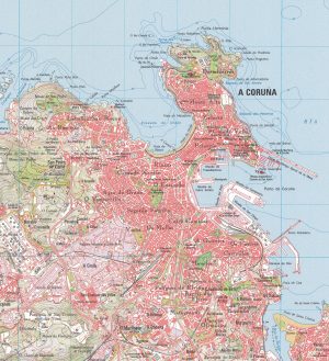 Mapa de la ciudad de La Coruña