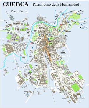 Mapa de la ciudad de Cuenca (España)