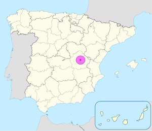 Mapa de ubicación de Cuenca en España. Mapa de ubicación de Cuenca en España.