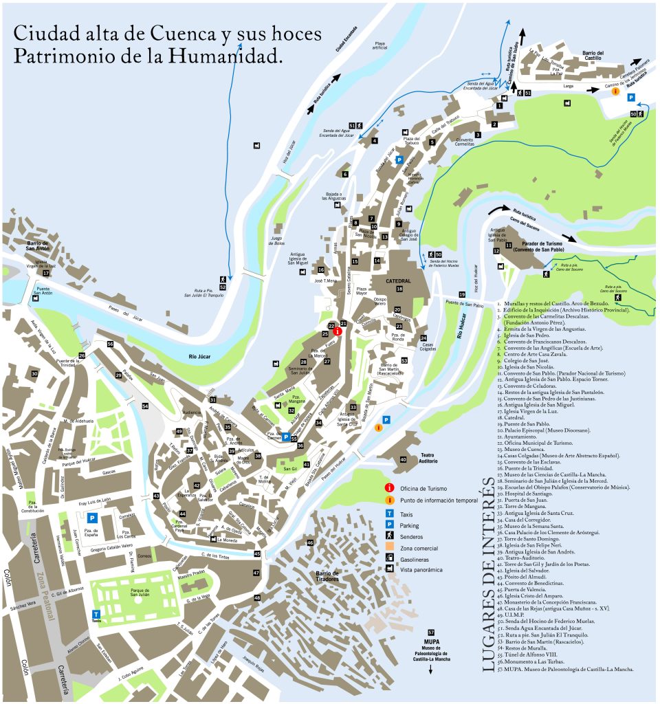 Plano de la "Ciudad Alta" de Cuenca.
