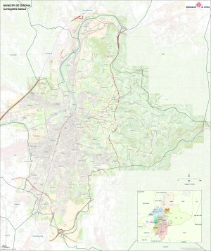 Mapa de la ciudad de Gerona