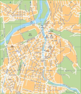 Plano del centro de Gerona.