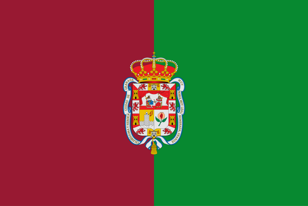 Bandera de Granada (España).