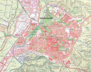 Mapa de la ciudad de Guadalajara (España)