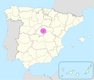 Mapa de ubicación de Guadalajara en España.