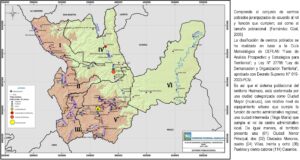 Mapa de los centros poblados y población en el departamento de Huánuco.