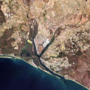 Imagen de satélite de Huelva